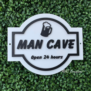 3D Man Cave Sign - Beer, Gamer or Tools