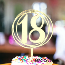 Load image into Gallery viewer, Age in Rings Cake Topper
