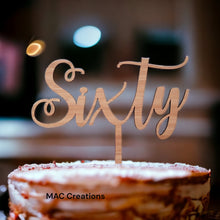 Load image into Gallery viewer, &#39;Sixty&#39; Cake Topper