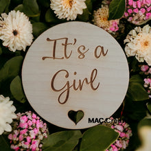 Load image into Gallery viewer, &quot;It&#39;s a Girl&quot;  Birth Announcement Plaque