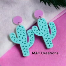 Load image into Gallery viewer, Cactus Drop Stud Earrings