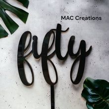 Load image into Gallery viewer, &#39;Fifty&#39; Cake Topper