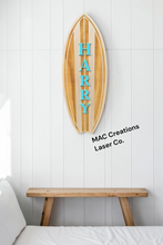 Load image into Gallery viewer, Surfboard Name Plaque