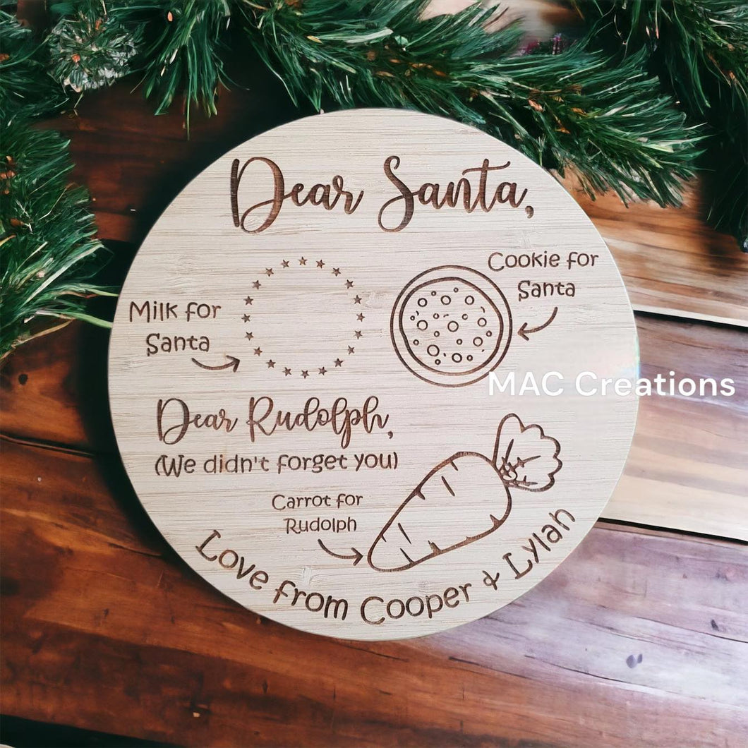 Santa Treat Plate - Round - Design 1