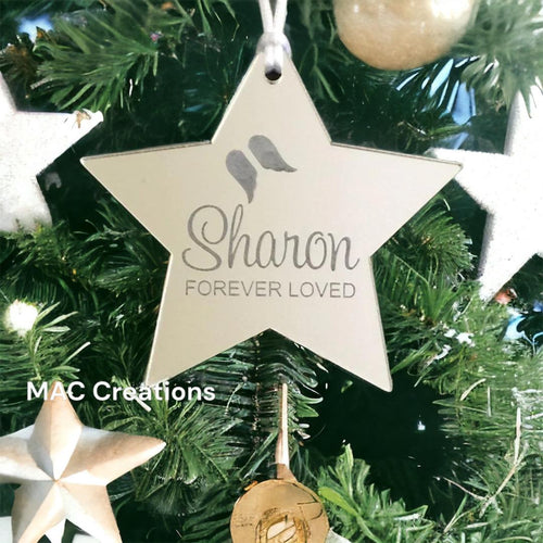 Personalised Memorial Star Ornament