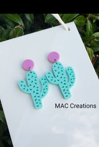 Cactus Drop Stud Earrings