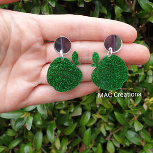 Green Apple and Mirror Dangles