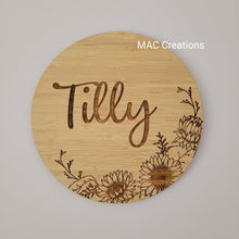 Load image into Gallery viewer, Sunflower Name Plaque - Laser Cut