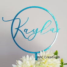 Load image into Gallery viewer, Name Circle Cake Topper
