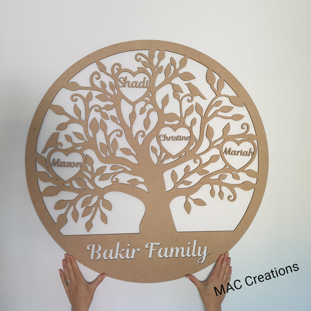 Family Tree Plaque - Wall hanging