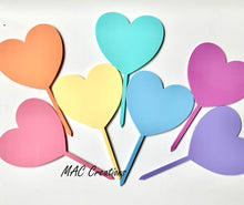 Load image into Gallery viewer, Medium Heart Cake Topper Blanks - 12.7cm