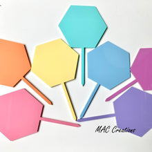 Load image into Gallery viewer, Small Hexagon Cake Topper Blanks - 10cm