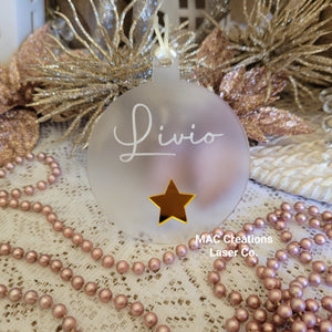 Personalised Christmas Ornament with Mini Star- Double Layer