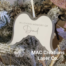 Load image into Gallery viewer, Personalised Wings Christmas Ornament - Double Layer