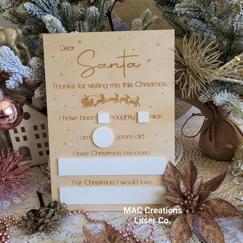 Christmas Board - Letter to Santa - Design 1