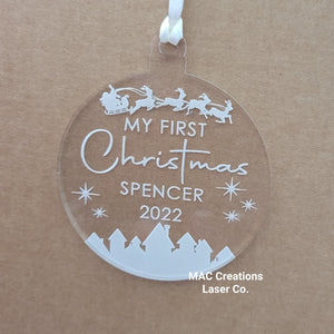 Baby's First Christmas Ornament - Personalised