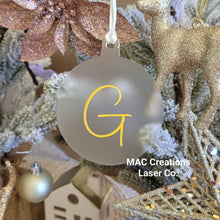 Load image into Gallery viewer, Round Letter Christmas Ornament - Double Layer