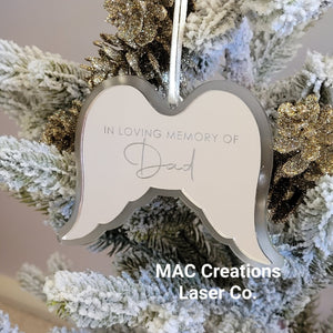 Personalised Wings Christmas Ornament - Double Layer