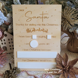 Christmas Board - Letter to Santa - Design 1