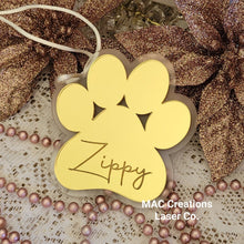 Load image into Gallery viewer, Personalised Paw Christmas Ornament - Double Layer