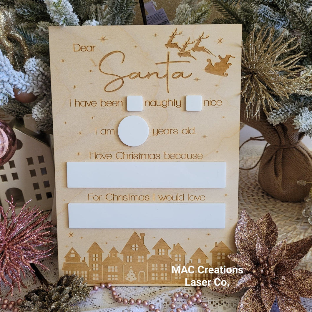 Christmas Board - Letter to Santa - Design 2
