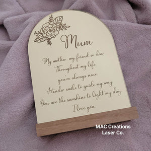 Mother's Day Mirror Plaque - Design 1
