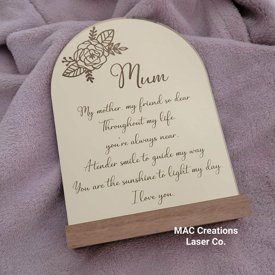 Mother's Day Mirror Plaque - Design 1