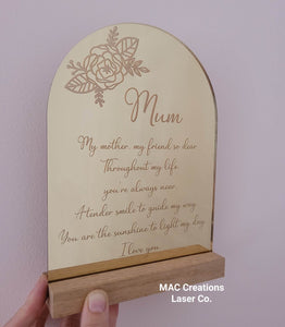 Mother's Day Mirror Plaque - Design 1
