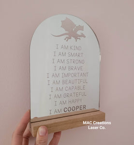 Affirmation Plaque - Mirror Design 5