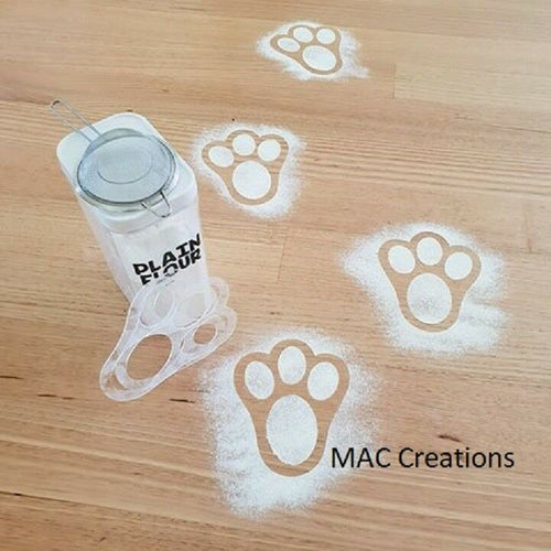 Easter Bunny Footprint Stencils - MAC Creations Laser Co.