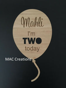 Birthday Balloon Photo Prop - MAC Creations Laser Co.