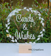 Load image into Gallery viewer, &#39;Cards and Wishes&#39; Sign - MAC Creations Laser Co.