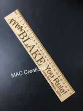 Load image into Gallery viewer, Personalised Bamboo Or Clear Acrylic Ruler - MAC Creations Laser Co.