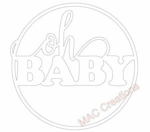 'Oh Boy' Baby Shower Sign - MAC Creations Laser Co.