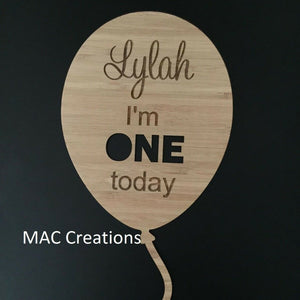 Birthday Balloon Photo Prop - MAC Creations Laser Co.