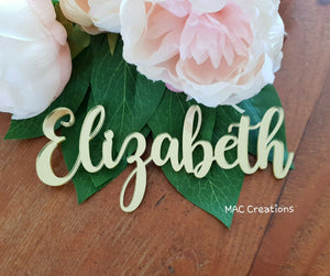 Wooden or Acrylic Place Names - Font 5 - MAC Creations Laser Co.