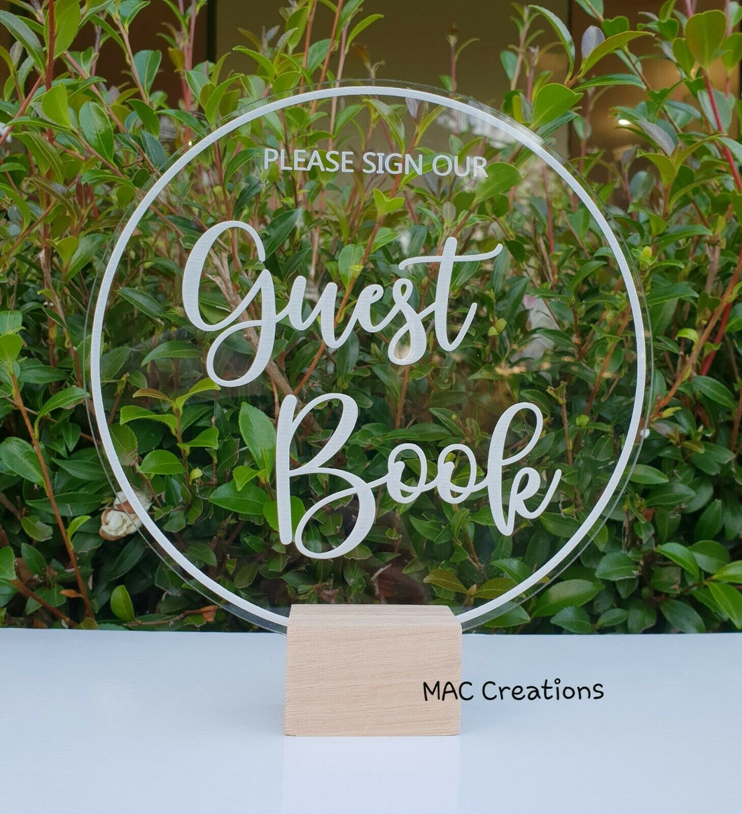 'Please Sign Our Guestbook' Sign - MAC Creations Laser Co.