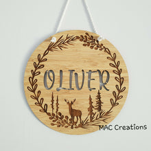 Load image into Gallery viewer, Woodland Deer - Name Plaque - Name Sign - MAC Creations Laser Co.