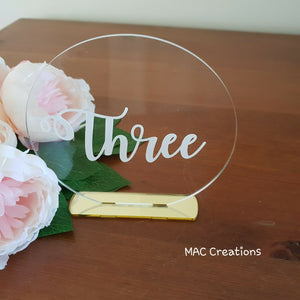 Table Numbers - MAC Creations Laser Co.