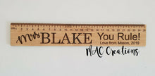 Load image into Gallery viewer, Personalised Bamboo Or Clear Acrylic Ruler - MAC Creations Laser Co.