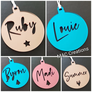 Classic Name Ornament - MAC Creations Laser Co.