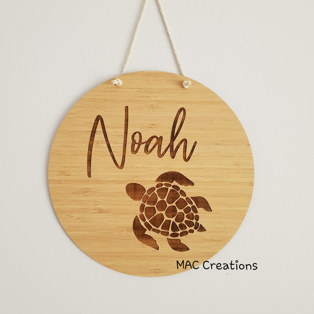 Turtle - Name Plaque - Name Sign - MAC Creations Laser Co.