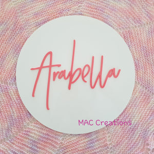 Double-Layered Acrylic Name Plaque - MAC Creations Laser Co.