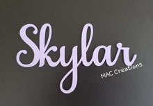 Load image into Gallery viewer, Wooden or Acrylic Place Names - Font 6 - MAC Creations Laser Co.