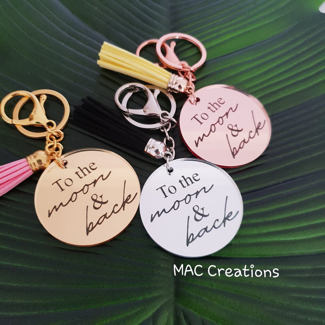 'To the moon and back' Keyring - MAC Creations Laser Co.