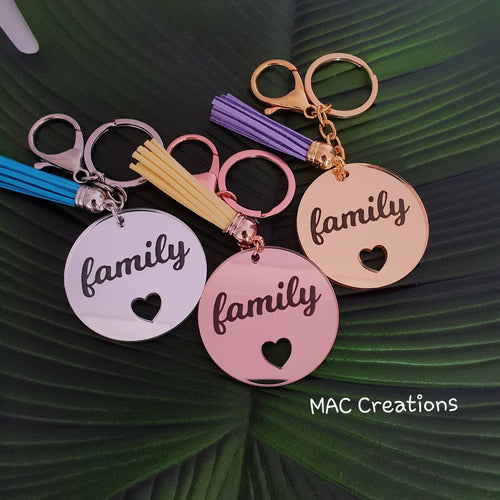'Family' Keyring - MAC Creations Laser Co.