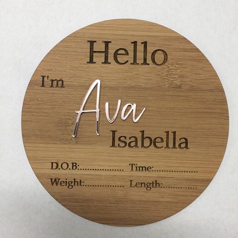 Personalised Birth Details Plaque