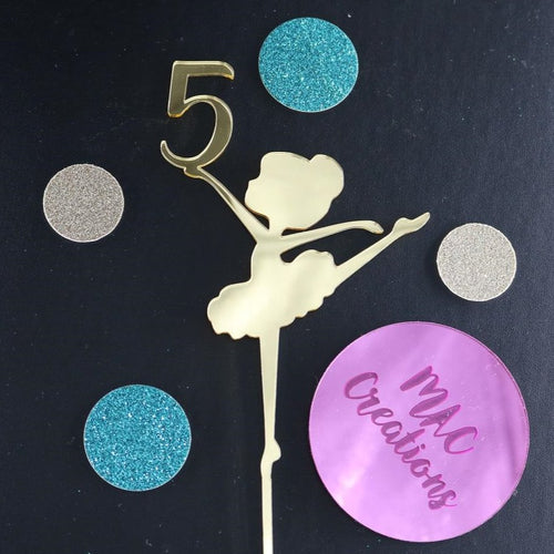 'Ballerina' Cake Topper - Any Age - MAC Creations Laser Co.