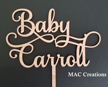 Load image into Gallery viewer, Swirly &#39;Baby Name&#39; - Cake Topper