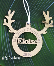 Load image into Gallery viewer, Reindeer Antlers Ornament - MAC Creations Laser Co.
